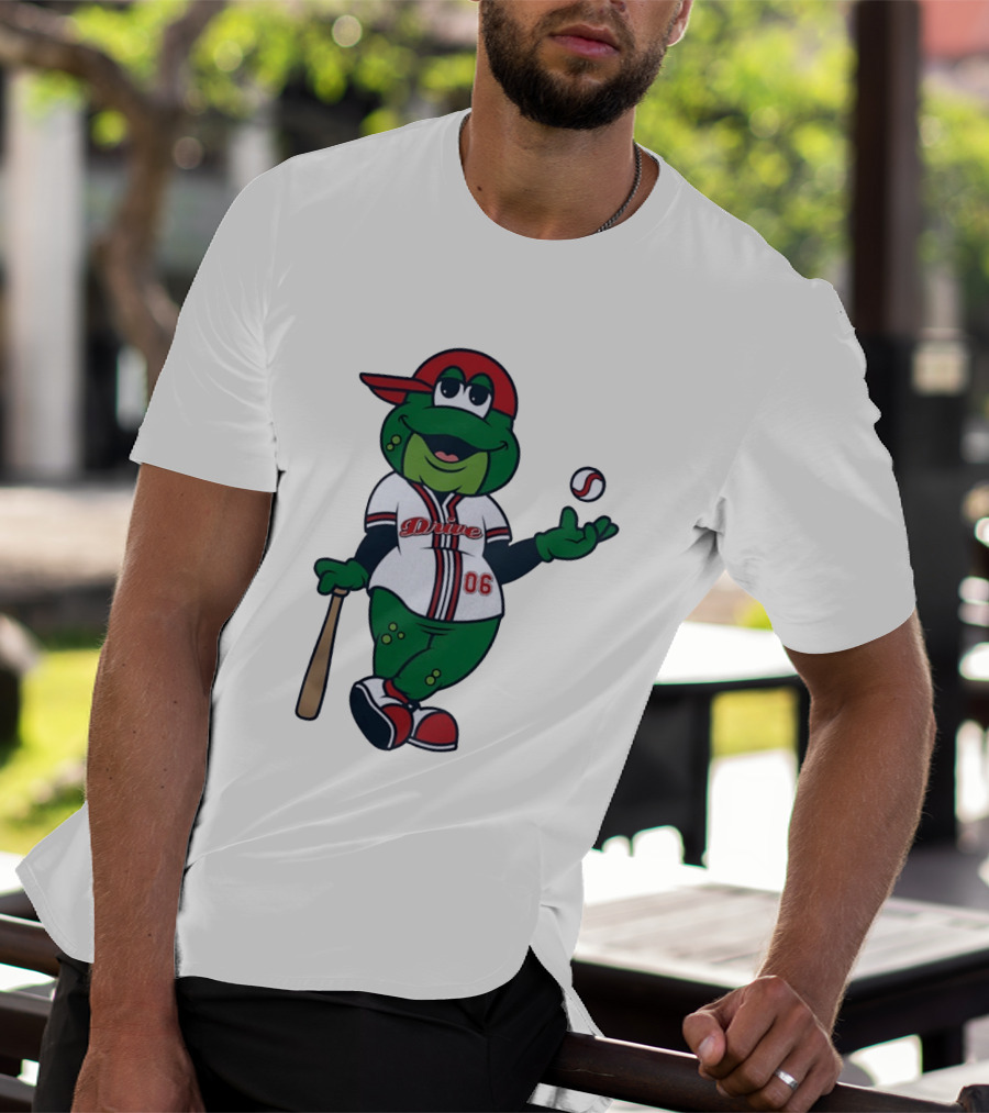 Greenville Drive Reedy Rip'it Frog Baseball Mascot 06 T-Shirt