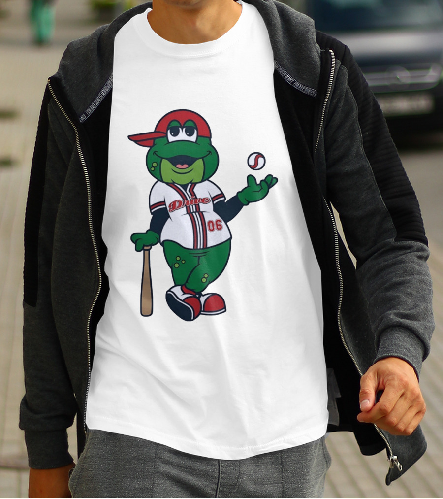 Greenville Drive Reedy Rip'it Frog Baseball Mascot 06 T-Shirt