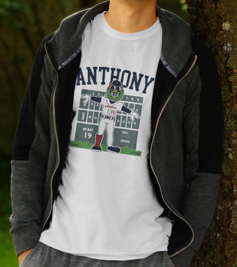 Anthony Cartoon Scoreboard Players Boston Baseball 19 T-Shirt