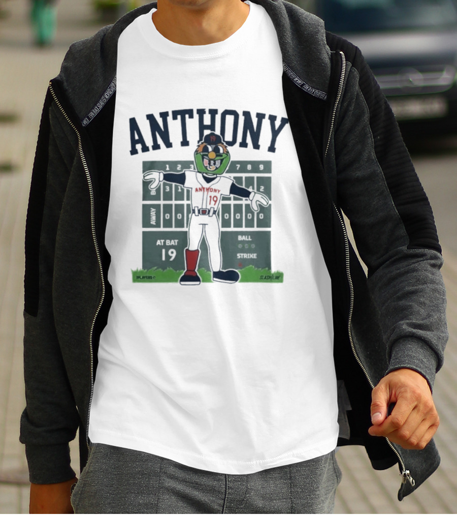 Anthony Cartoon Scoreboard Players Boston Baseball 19 T-Shirt