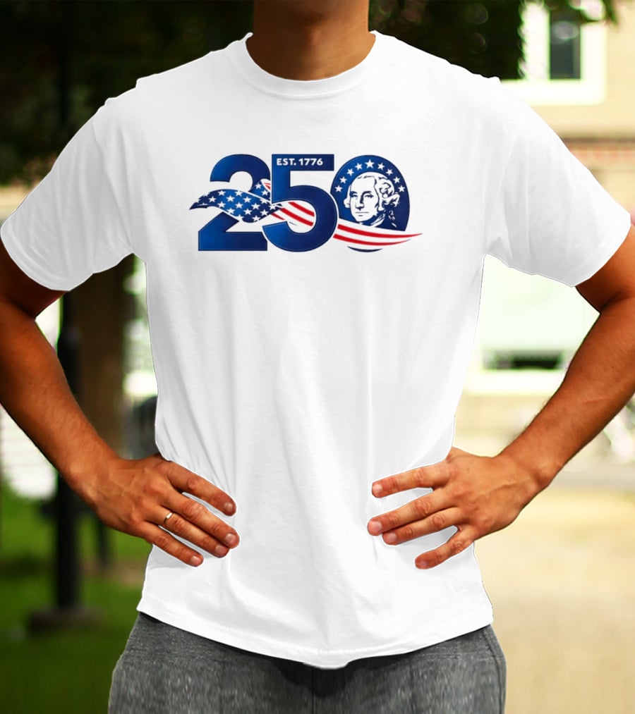 George Washington 250th Anniversary EST 1776 USA Patriot T-Shirt