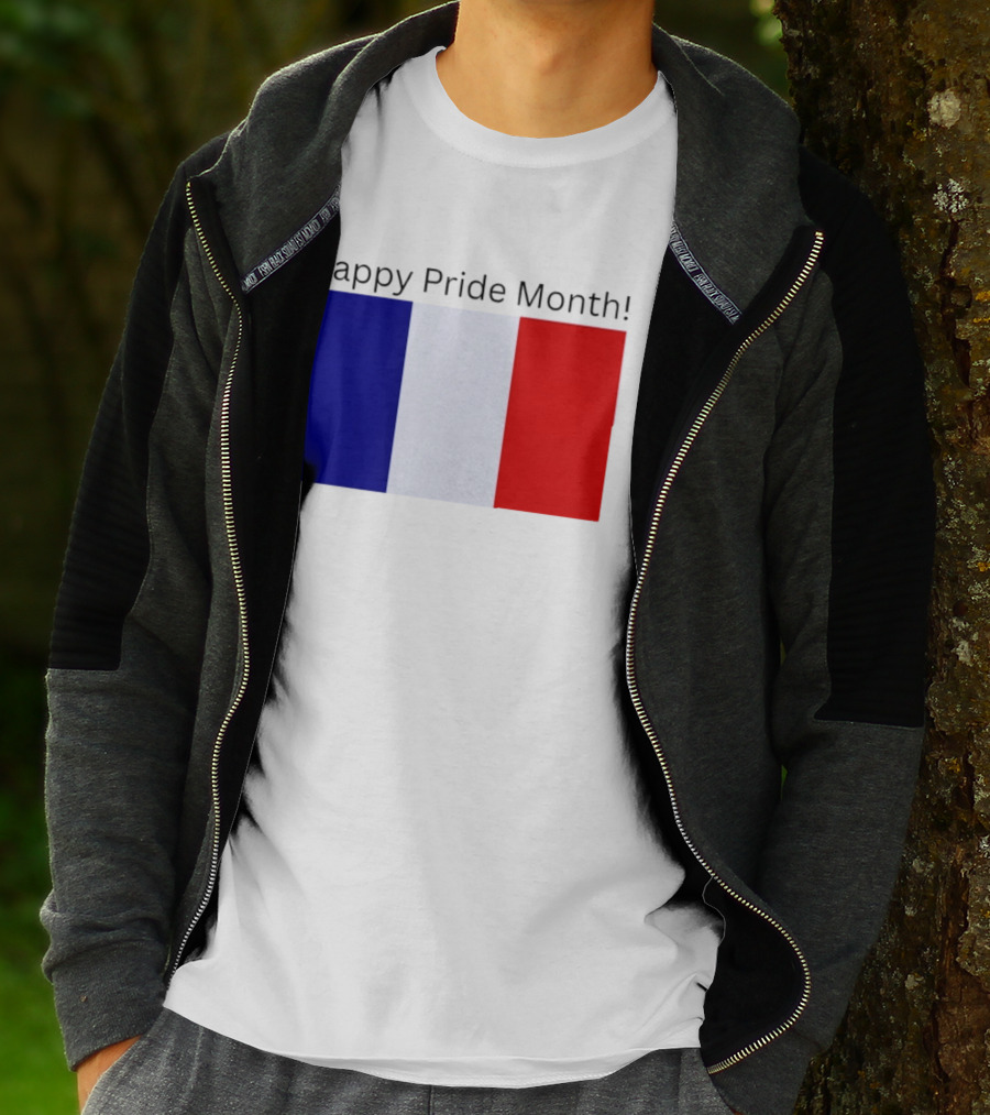 Happy Pride Month France Flag Celebration T-Shirt