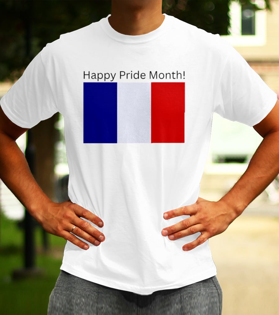 Happy Pride Month France Flag Celebration T-Shirt