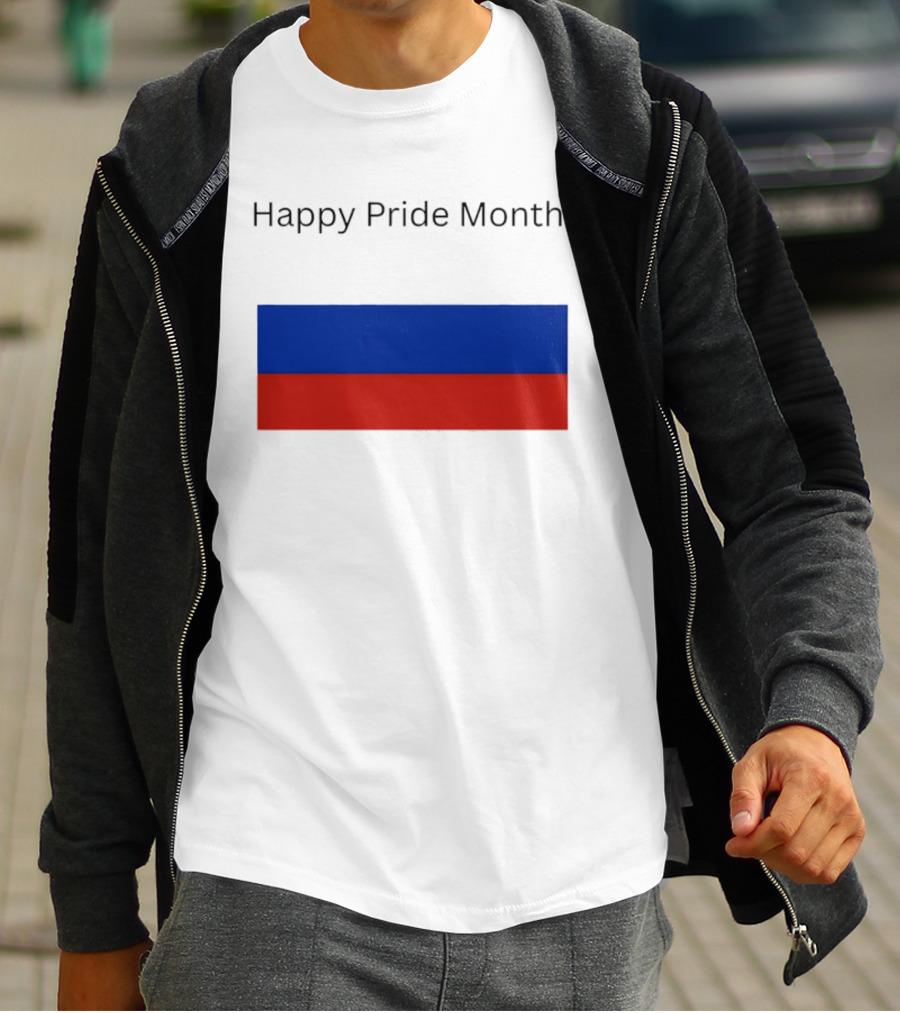 Happy Pride Month Celebration Russia Flag T-Shirt