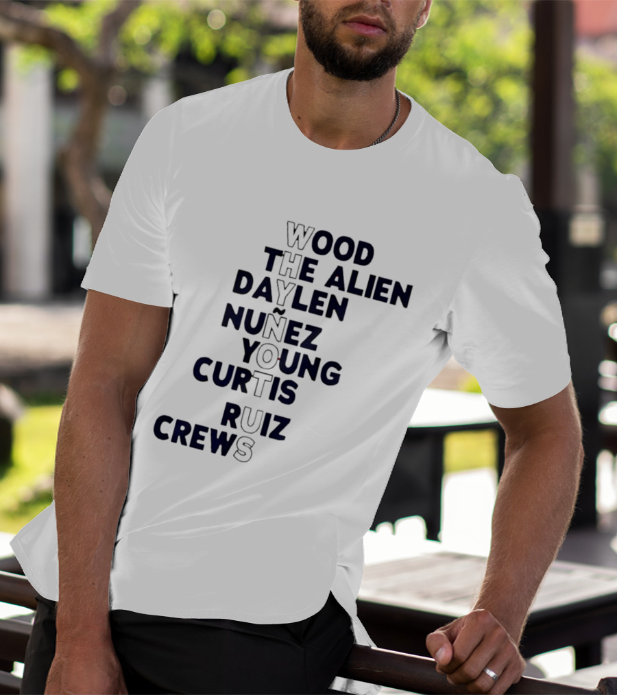 Washington Baseball Players Wood The Alien Daylen Nuñez Young Curtis Ruiz Crews Why Not Us T-Shirt