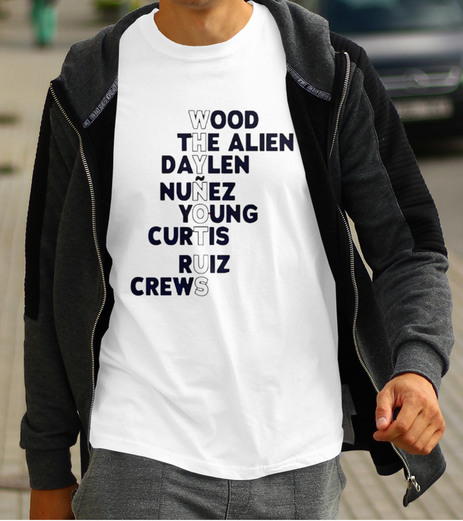 Washington Baseball Players Wood The Alien Daylen Nuñez Young Curtis Ruiz Crews Why Not Us T-Shirt