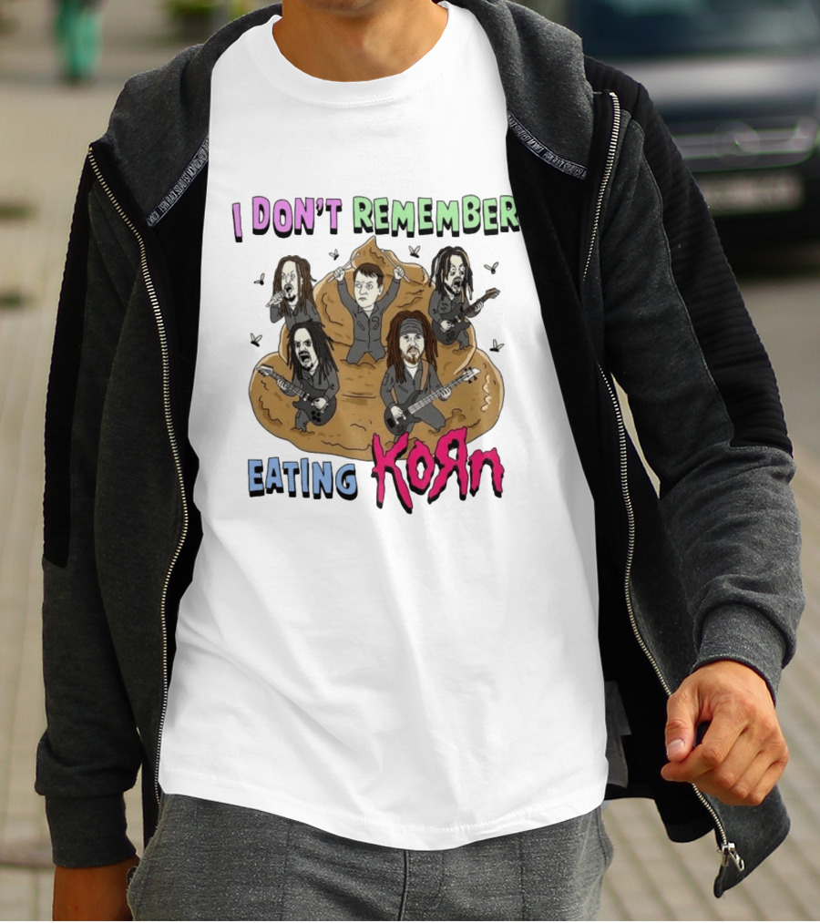 I Don't Remember Eating KoRn Band Parody Cartoon Characters T-Shirt