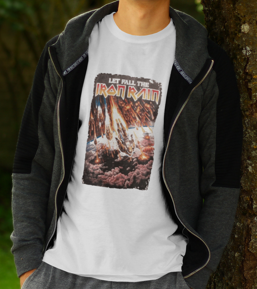 Let Fall The Iron Rain Outer Space Meteor Invasion Explosion T-Shirt