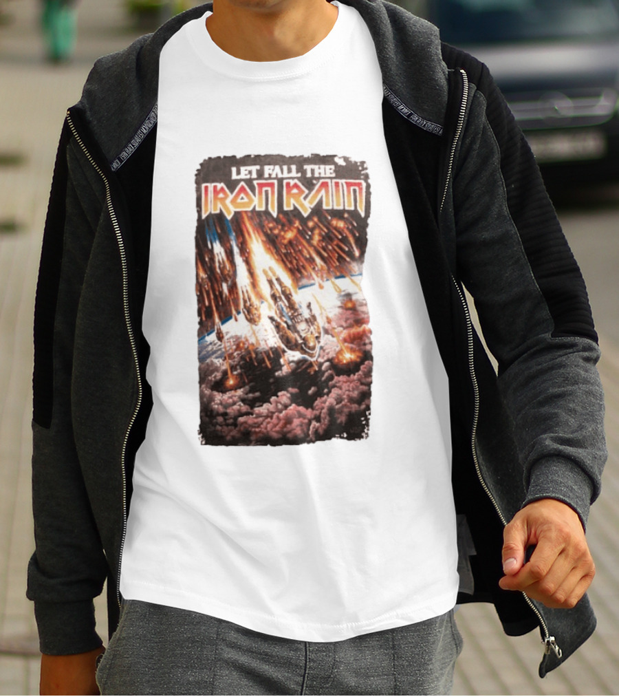 Let Fall The Iron Rain Outer Space Meteor Invasion Explosion T-Shirt