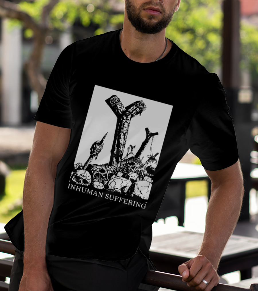 Death Metal Black Metal Extreme Metal Gothic Inhuman Suffering Skulls Swords T-Shirt