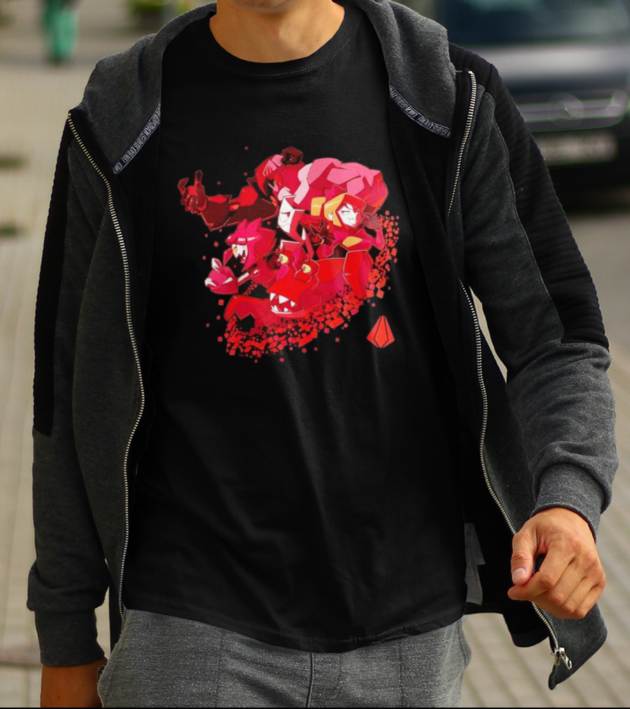 Syntax Gameoverse Characters Explosion Video Game T-Shirt
