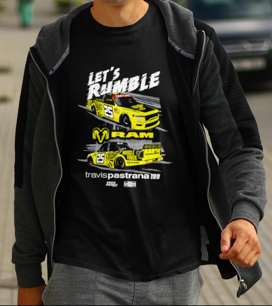 Let's Rumble RAM Travis Pastrana 25 Muscle Truck Racing T-Shirt