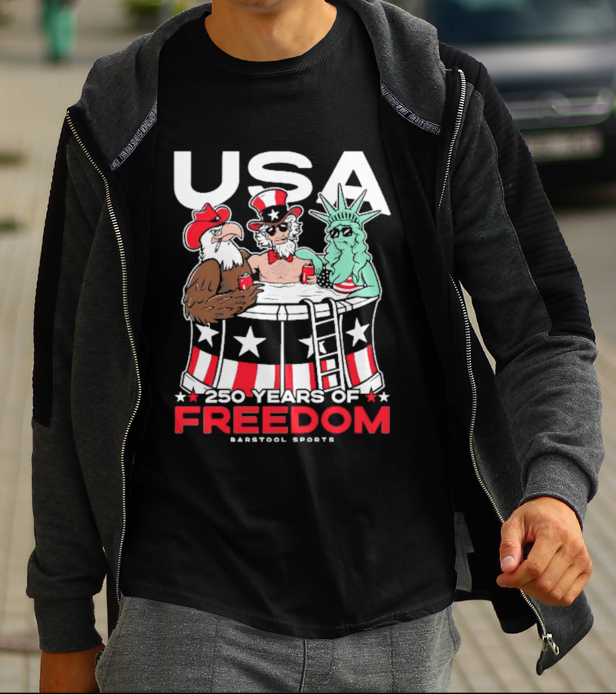 USA 250 Years Of Freedom Barstool Sports Uncle Sam And Friends T-Shirt