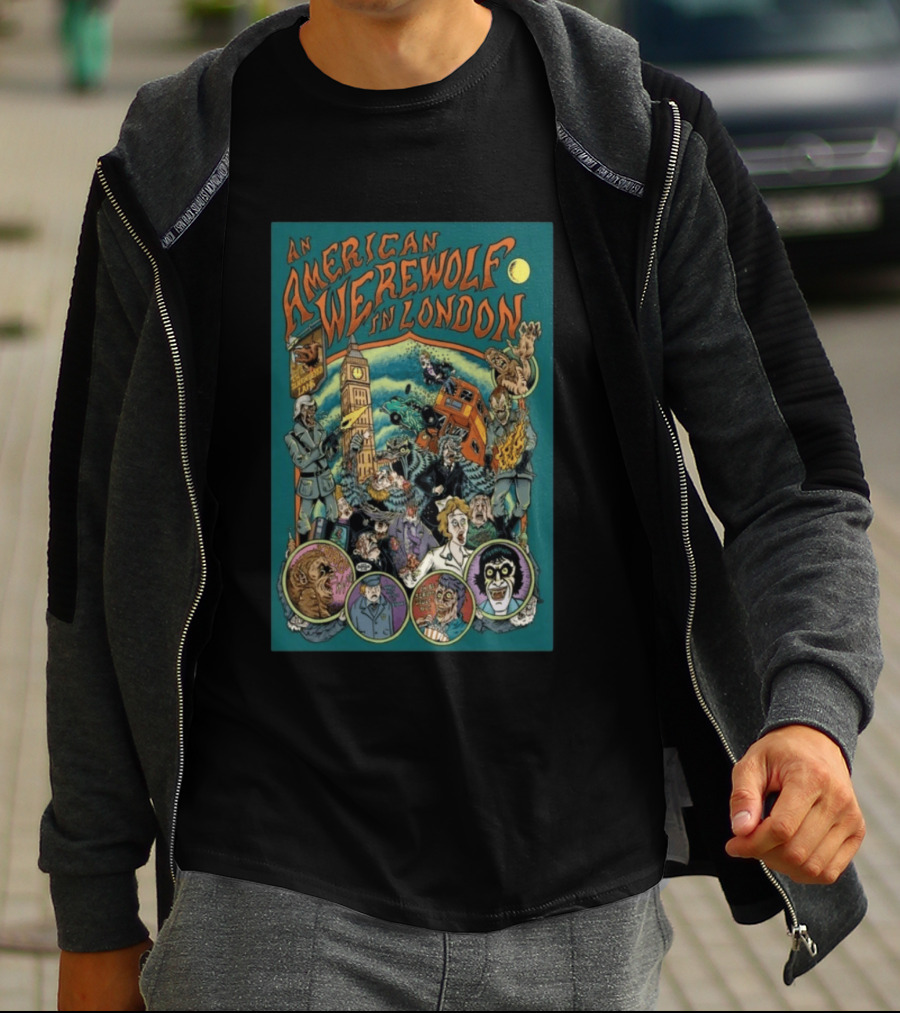 An American Werewolf In London Limited Edition With Big Ben And Classic Horror T-Shirt