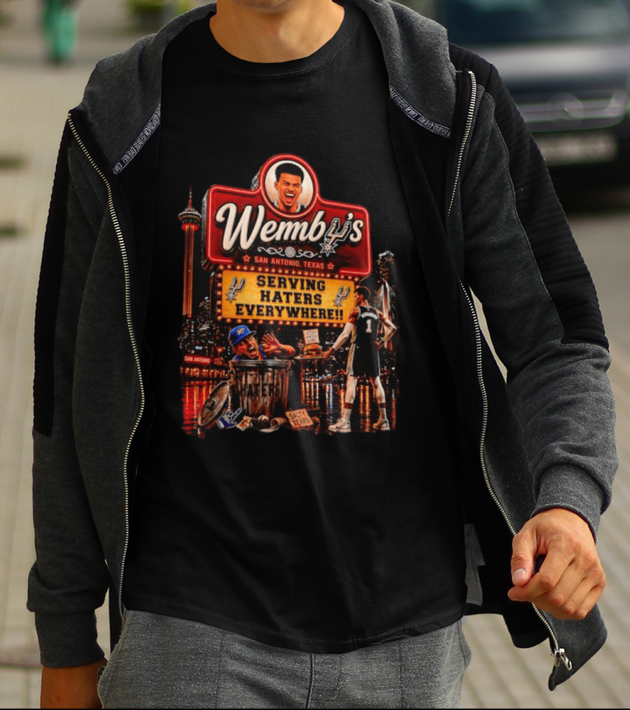 Wembanyama Serving Haters Everywhere San Antonio Spurs Texas T-Shirt