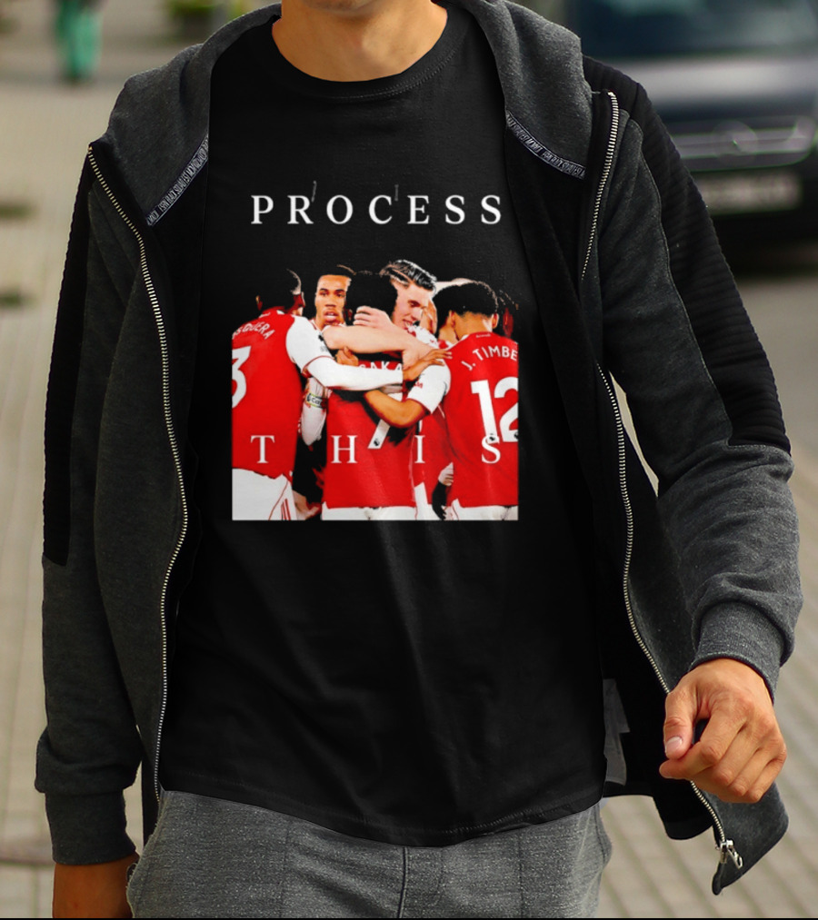 Arsenal FC Process This Team Celebration T-Shirt