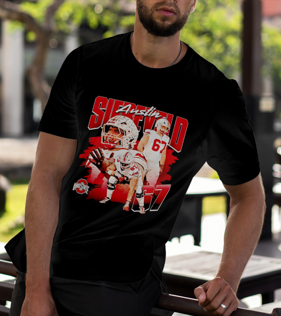 Austin Siereveld 67 Ohio State Buckeyes Football Player T-Shirt