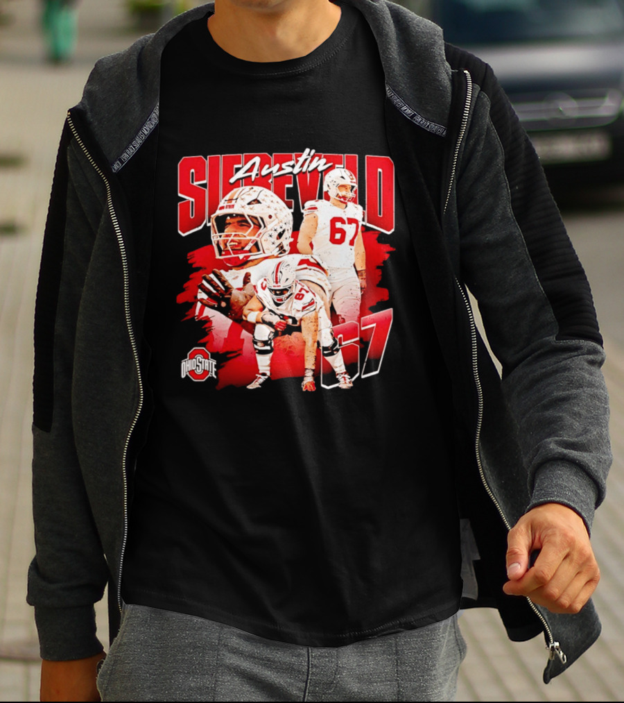 Austin Siereveld 67 Ohio State Buckeyes Football Player T-Shirt