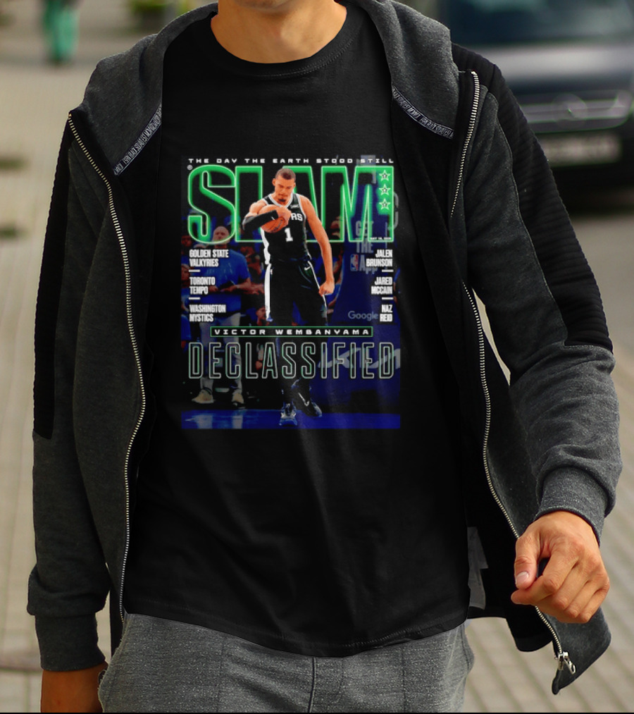 SLAM The Day The Earth Stood Still Victor Wembanyama Declassified San Antonio Spurs T-Shirt