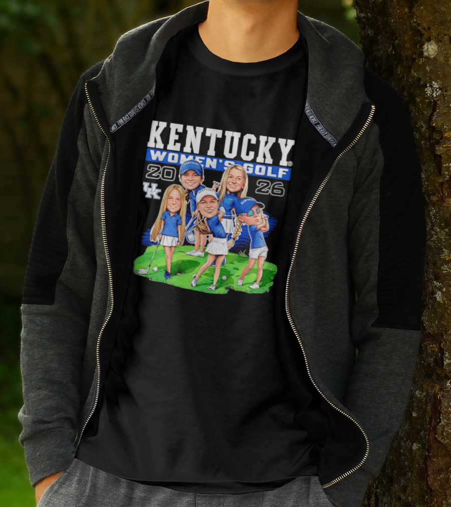 Kentucky Wildcats Women's Golf 2026 Caricature Team Players T-Shirt