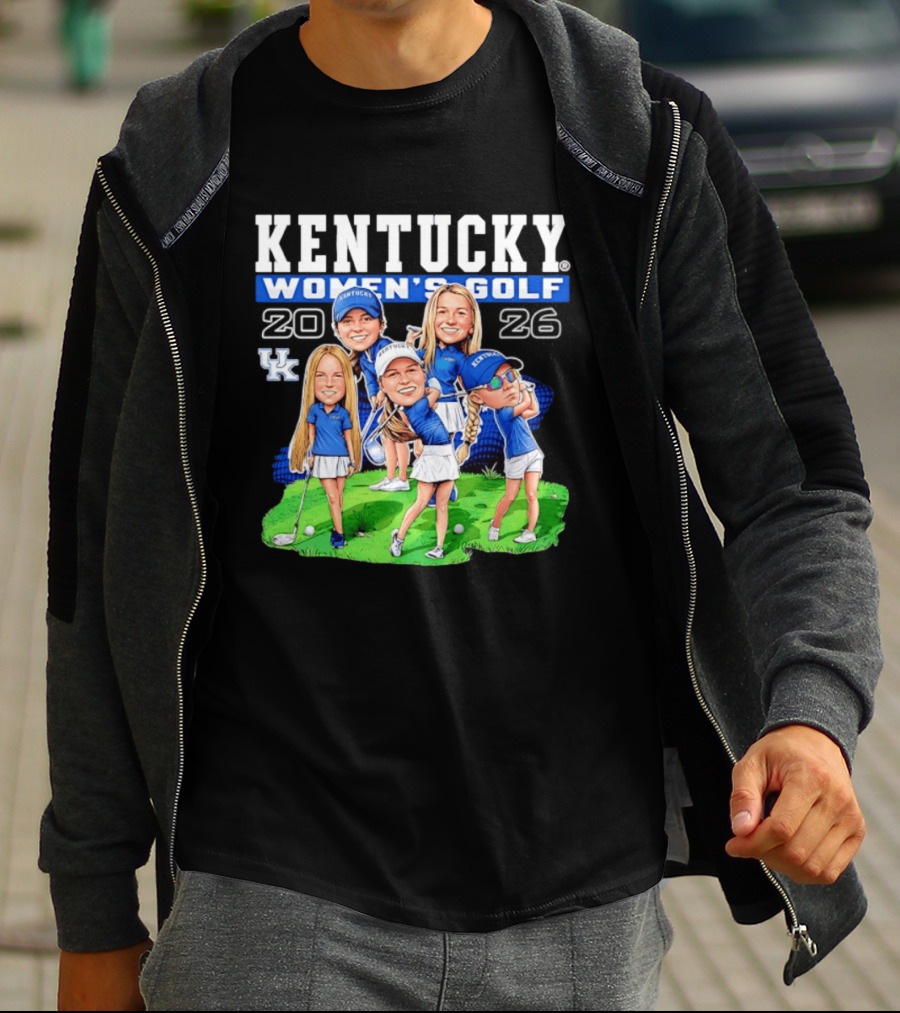 Kentucky Wildcats Women's Golf 2026 Caricature Team Players T-Shirt