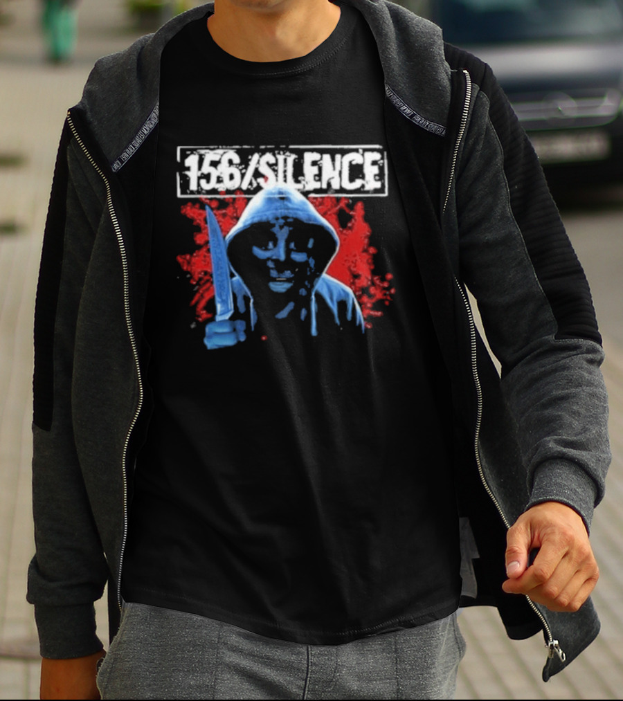 156 Silence Vengeance Knife Red Splatter T-Shirt
