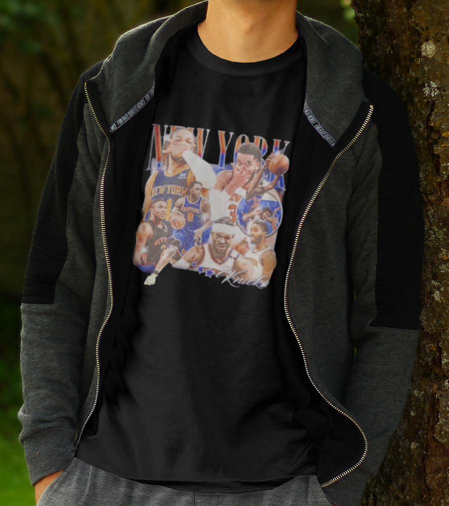 New York Knicks Jalen Brunson NBA Stars Collage T-Shirt