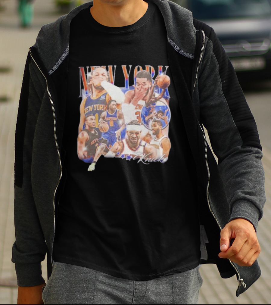 New York Knicks Jalen Brunson NBA Stars Collage T-Shirt