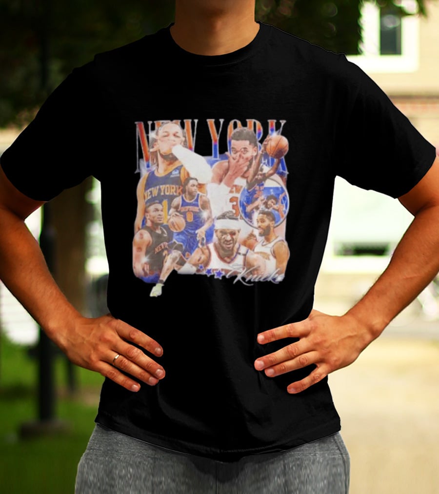 New York Knicks Jalen Brunson NBA Stars Collage T-Shirt