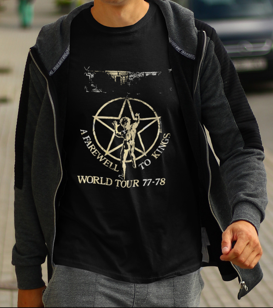 A Farewell To Kings World Tour 77 78 Pentagram T-Shirt