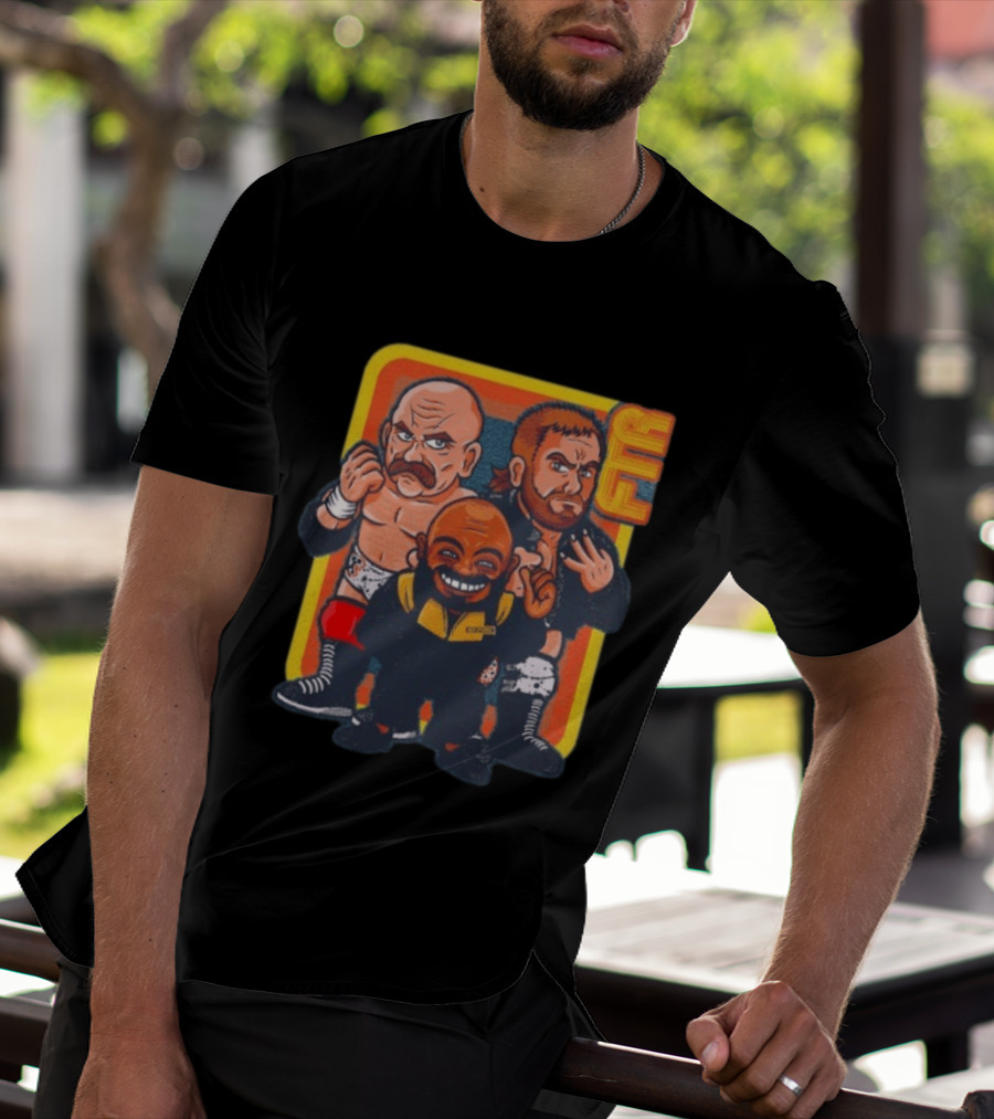 FTR And Stokely Hathaway Cartoon Characters Wrestlers T-Shirt