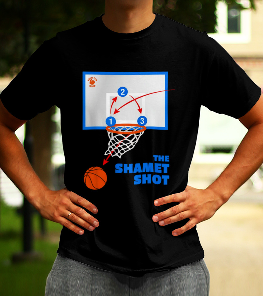 Knicks Fan School The Shamet Shot Diagram New York Knicks T-Shirt
