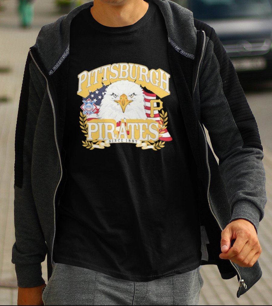 Pittsburgh Pirates National League Eagle America's 250th Anniversary Celebration T-Shirt