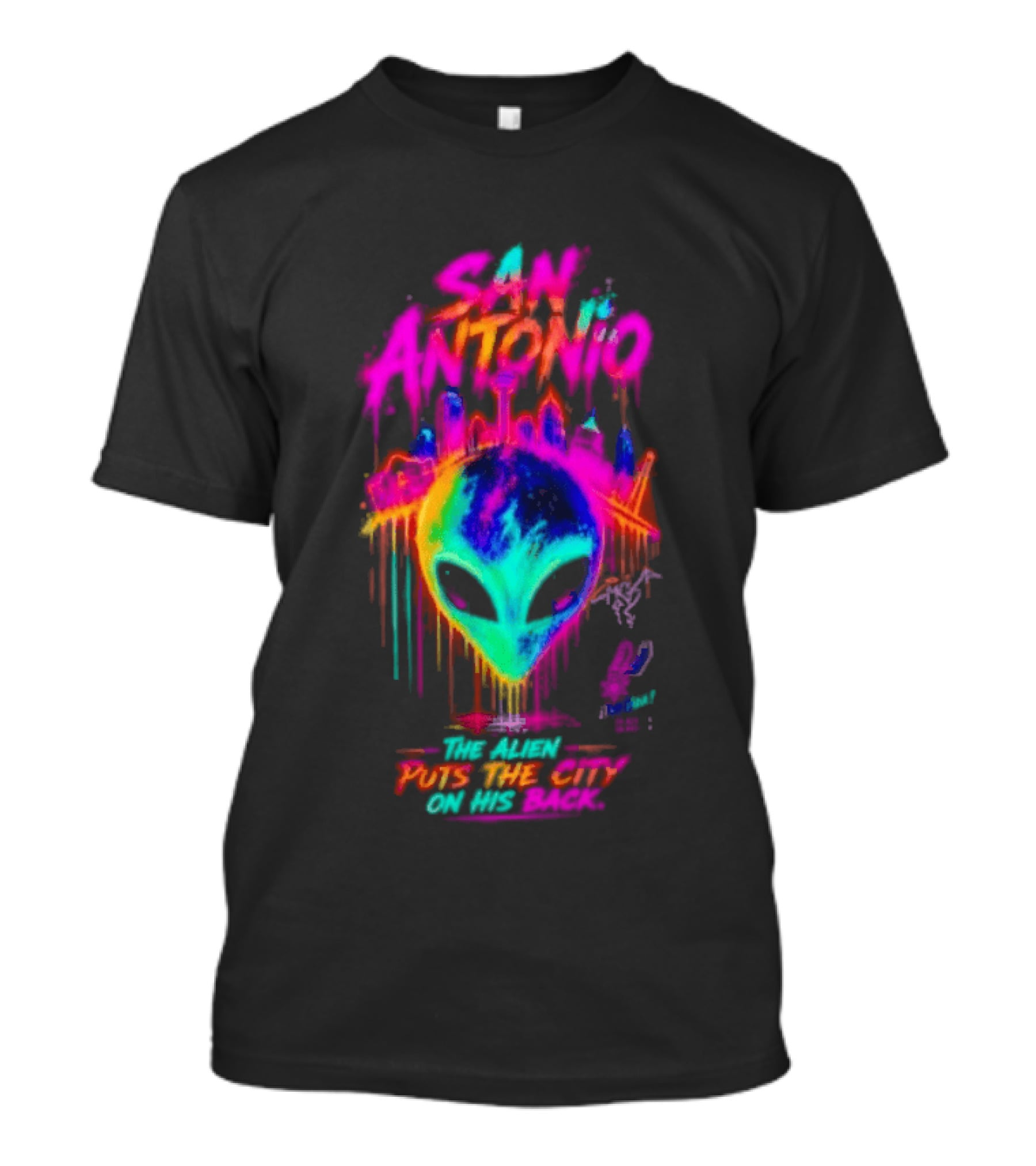 San Antonio Victor Wembanyama Alien Puts The City On His Back T-Shirt