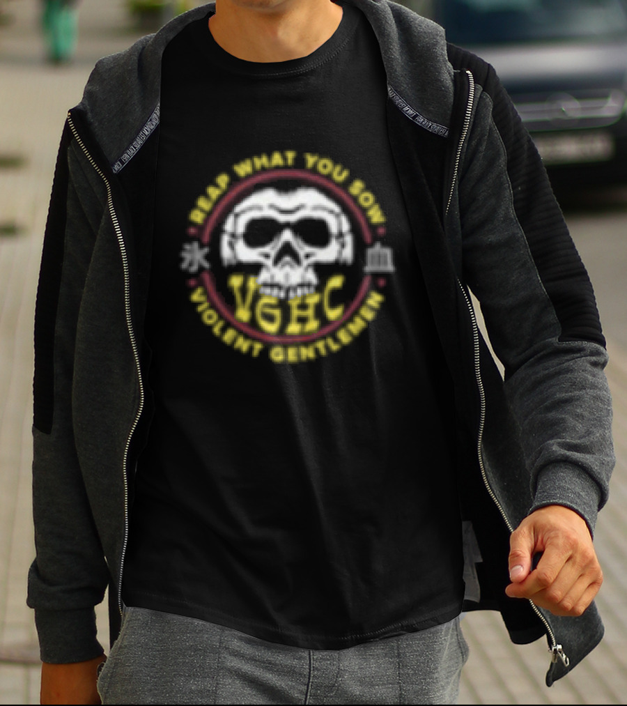 Violent Gentlemen Reap What You Sow Hard Work Skull And Wheat T-Shirt