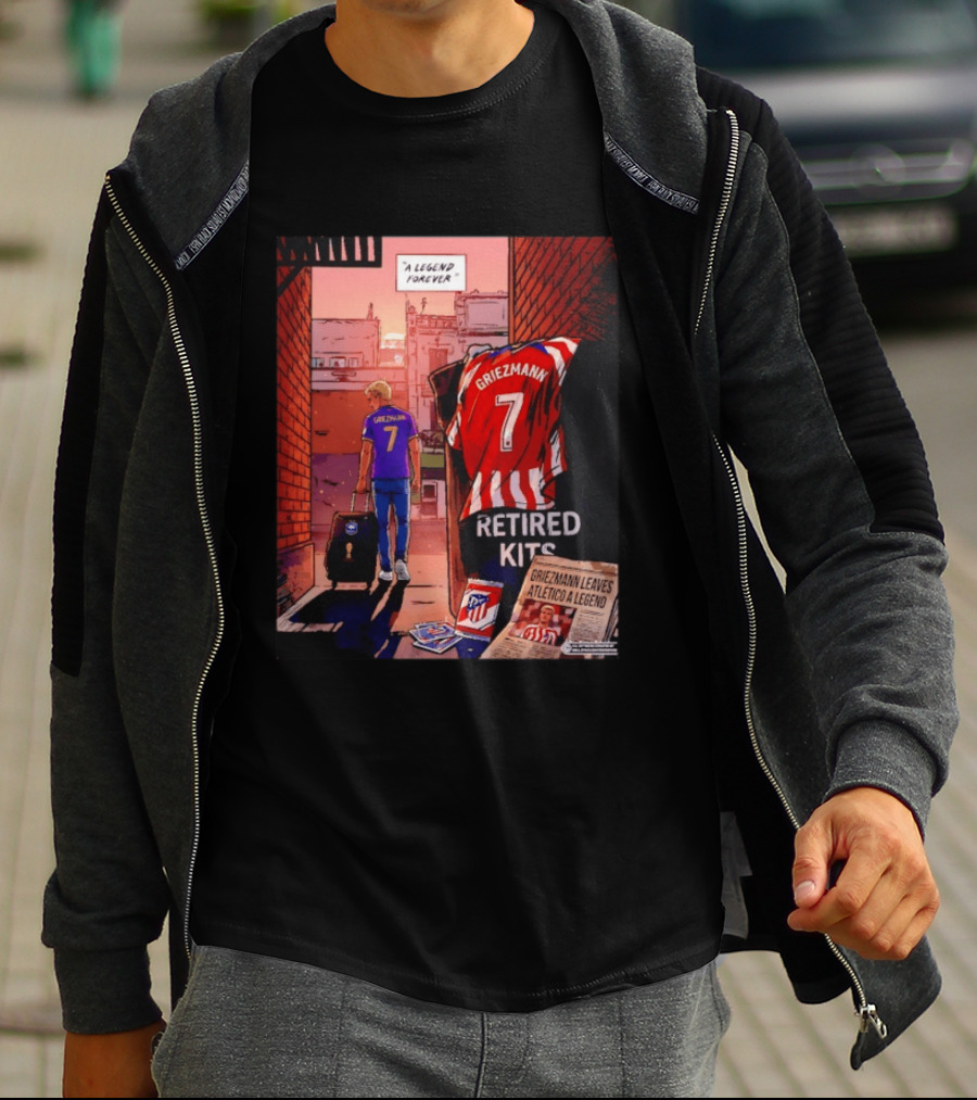 Antoine Griezmann Atlético De Madrid A Legend Forever Retired Kits Griezmann Leaves Atlético A Legend T-Shirt