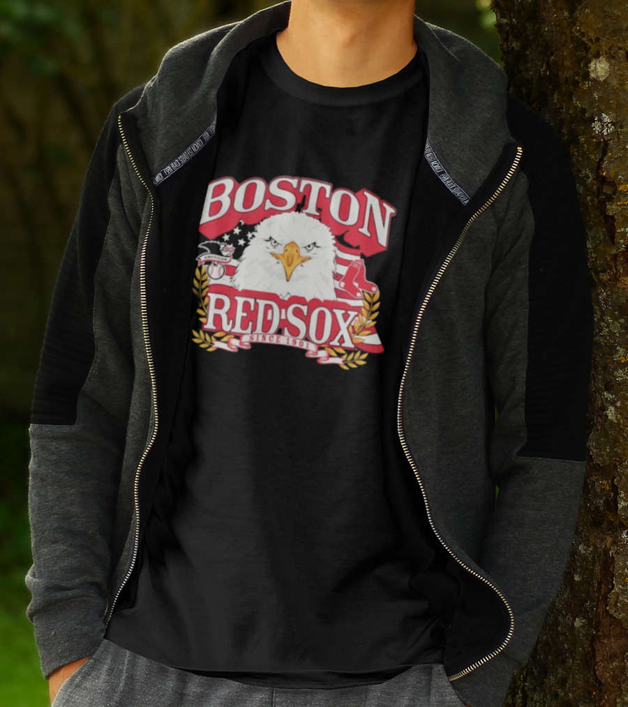 Boston Red Sox American League Eagle Patriotic Celebration Since 1901 T-Shirt