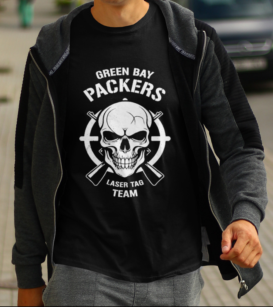 Green Bay Packers Laser Tag Team Skull 2026 T-Shirt