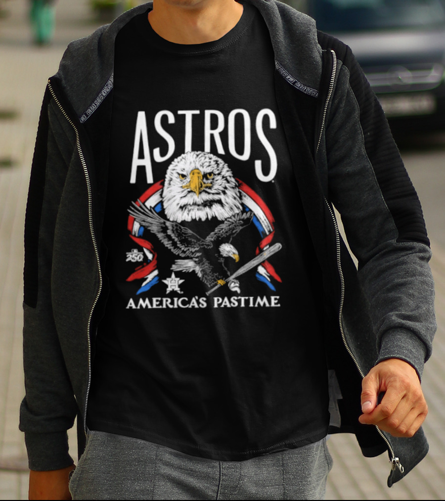Houston Astros America's Pastime 250th Celebration Bald Eagle T-Shirt