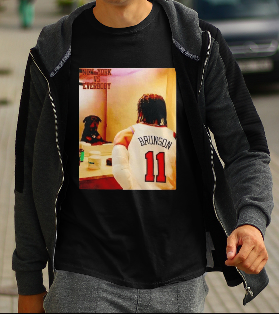New York Vs Everybody Brunson 11 Mirror Dog T-Shirt