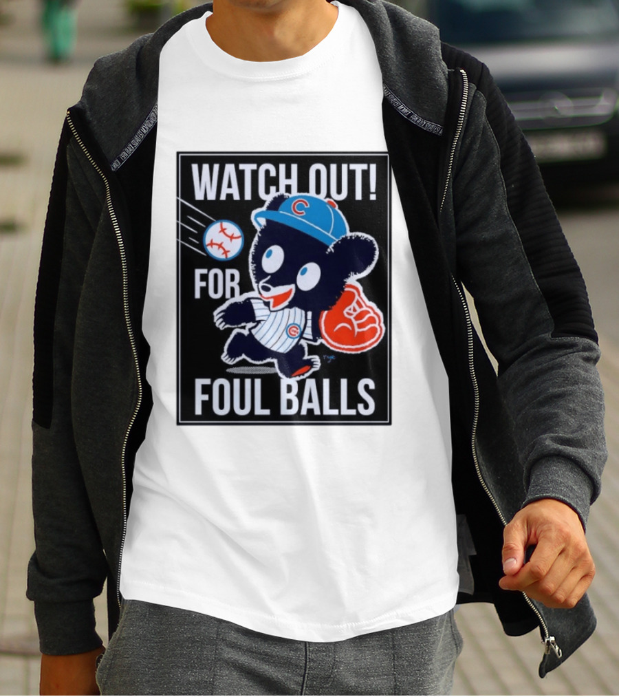Out For Foul Balls Chicago Cubs Clark The Cub MLB T-Shirt