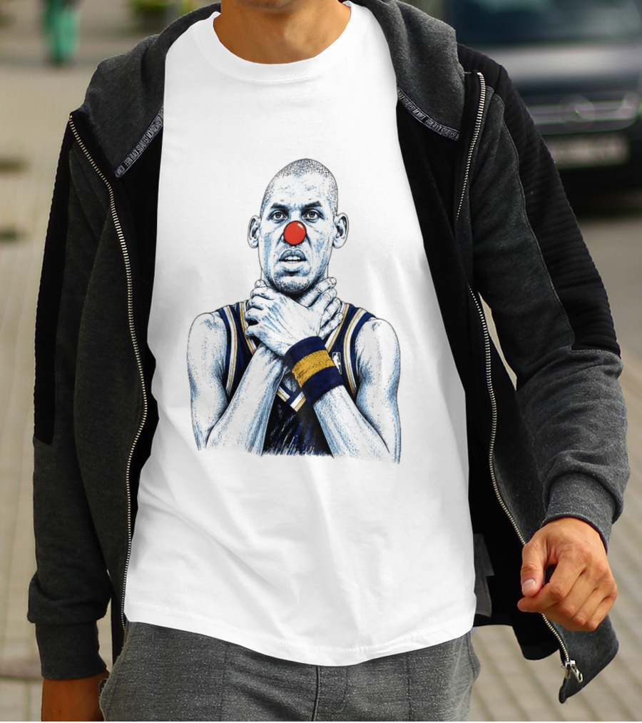 Reggie Miller Clown Nose NBA Parody Thunder Spurs T-Shirt
