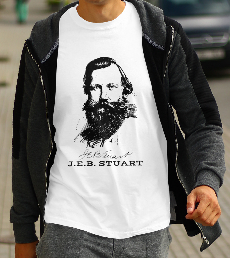 General J.E.B. Stuart Portrait Signature T-Shirt