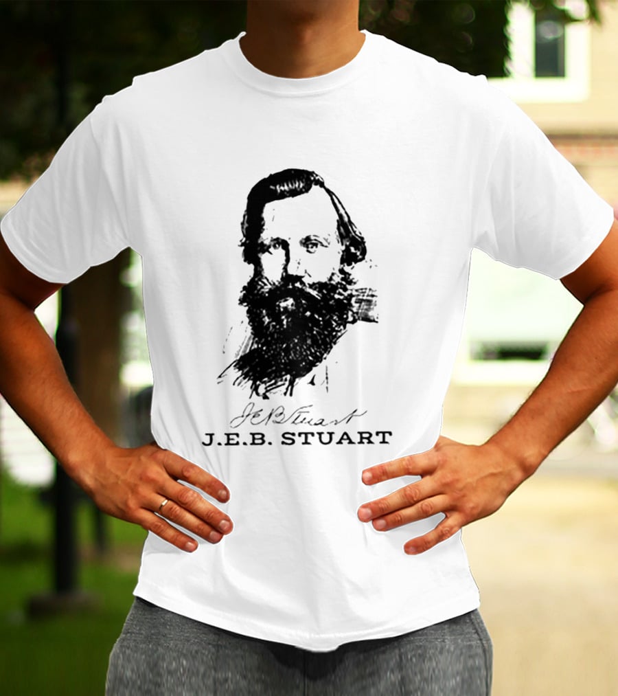 General J.E.B. Stuart Portrait Signature T-Shirt