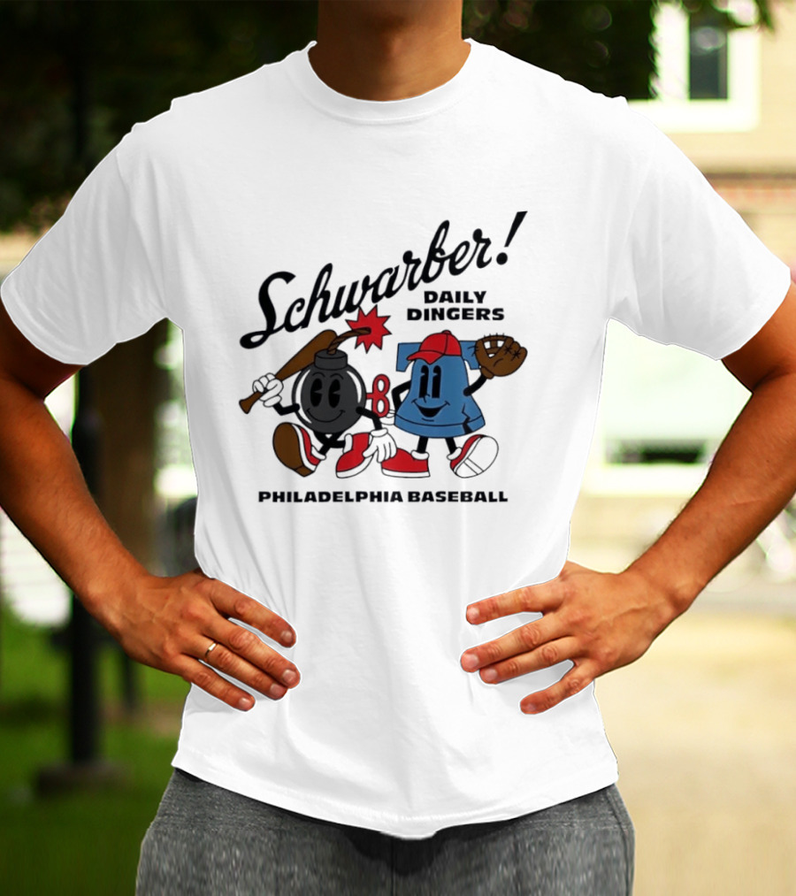 Schwarber Daily Dingers Philadelphia Baseball T-Shirt