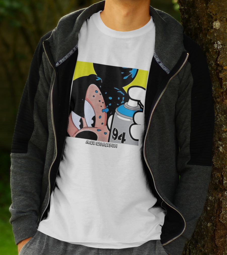 Mickey Mouse Disney Wonderful 84 Spray Paint T-Shirt