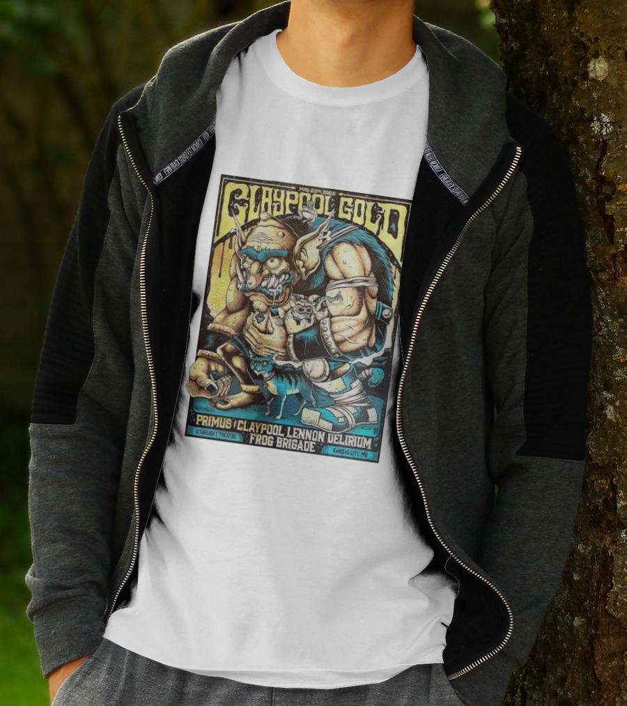 May 28 2026 Claypool Gold Primus Claypool Lennon Delirium Frog Brigade Starlight Theatre Kansas City MO T-Shirt
