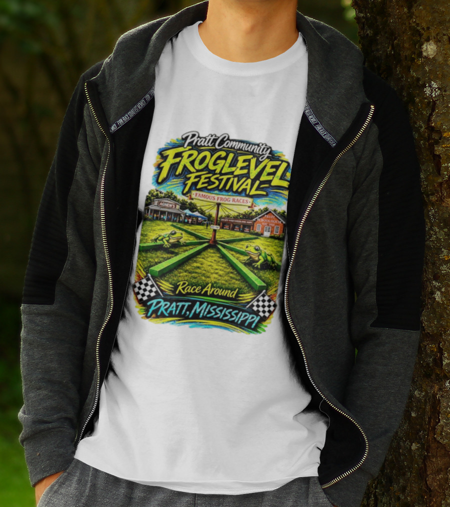 Pratt Community Froglevel Festival Famous Frog Races Race Around Pratt Mississippi T-Shirt