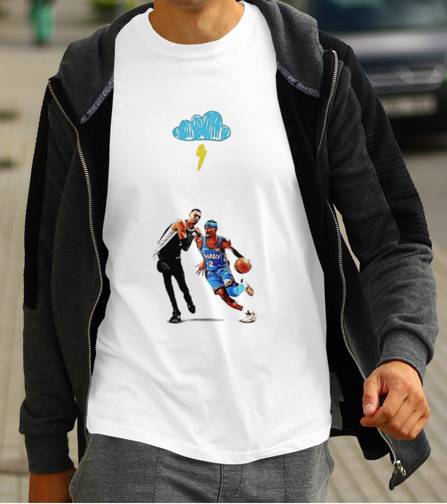Shai Gilgeous Alexander Oklahoma City Thunder Keldon Johnson San Antonio Spurs Basketball Matchup T-Shirt