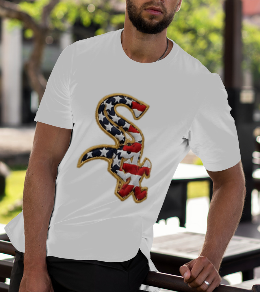 America 250th Anniversary White Sox Hat Patriotic Stars And Stripes T-Shirt